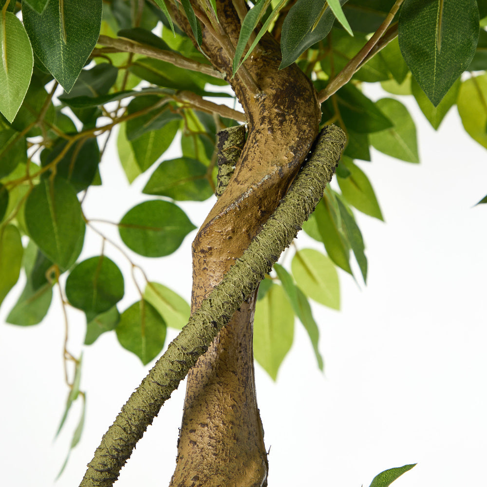 Artificial Ficus Tree 2 Pack 180cm Twisted Potted Plant Indoor Décor