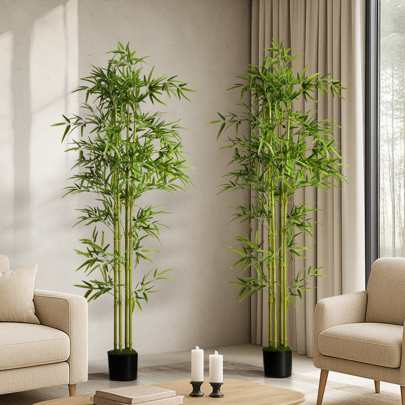 Artificial Bamboo Plant 2 Pack 180cm Potted Indoor Outdoor