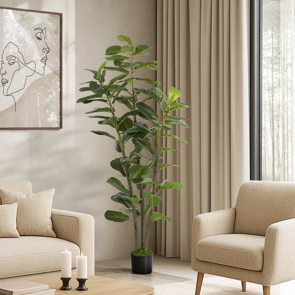Artificial Fiddle Leaf Fig Tree 150cm Lifelike Potted Indoor Plant