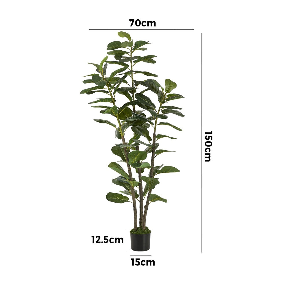 Artificial Fiddle Leaf Fig Tree 150cm Lifelike Potted Indoor Plant