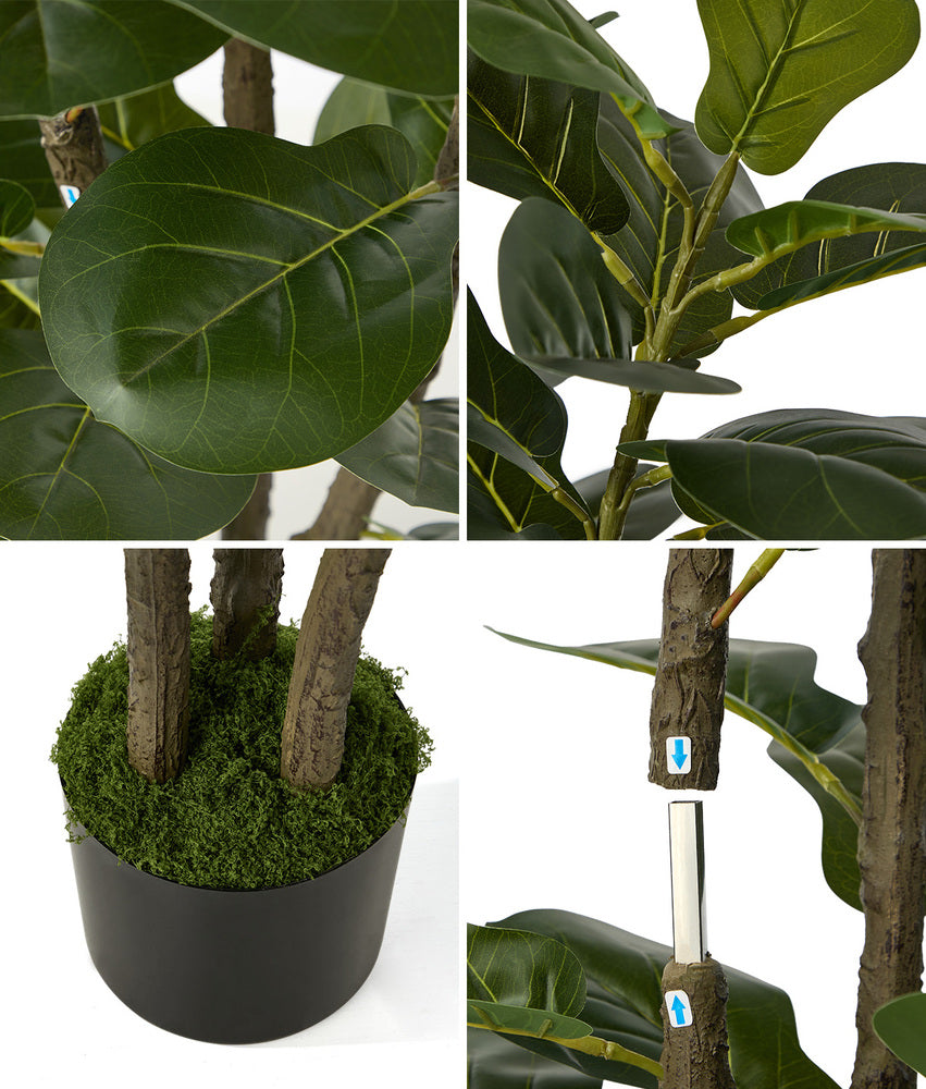 Artificial Fiddle Leaf Fig Tree 150cm Lifelike Potted Indoor Plant