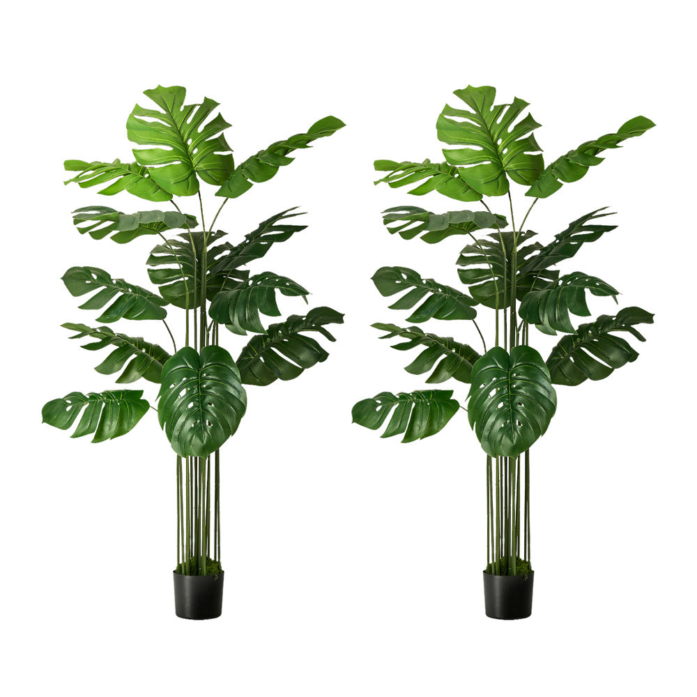 2Pack Artificial Tree 150cm Faux Monstera Deliciosa Plant Decor