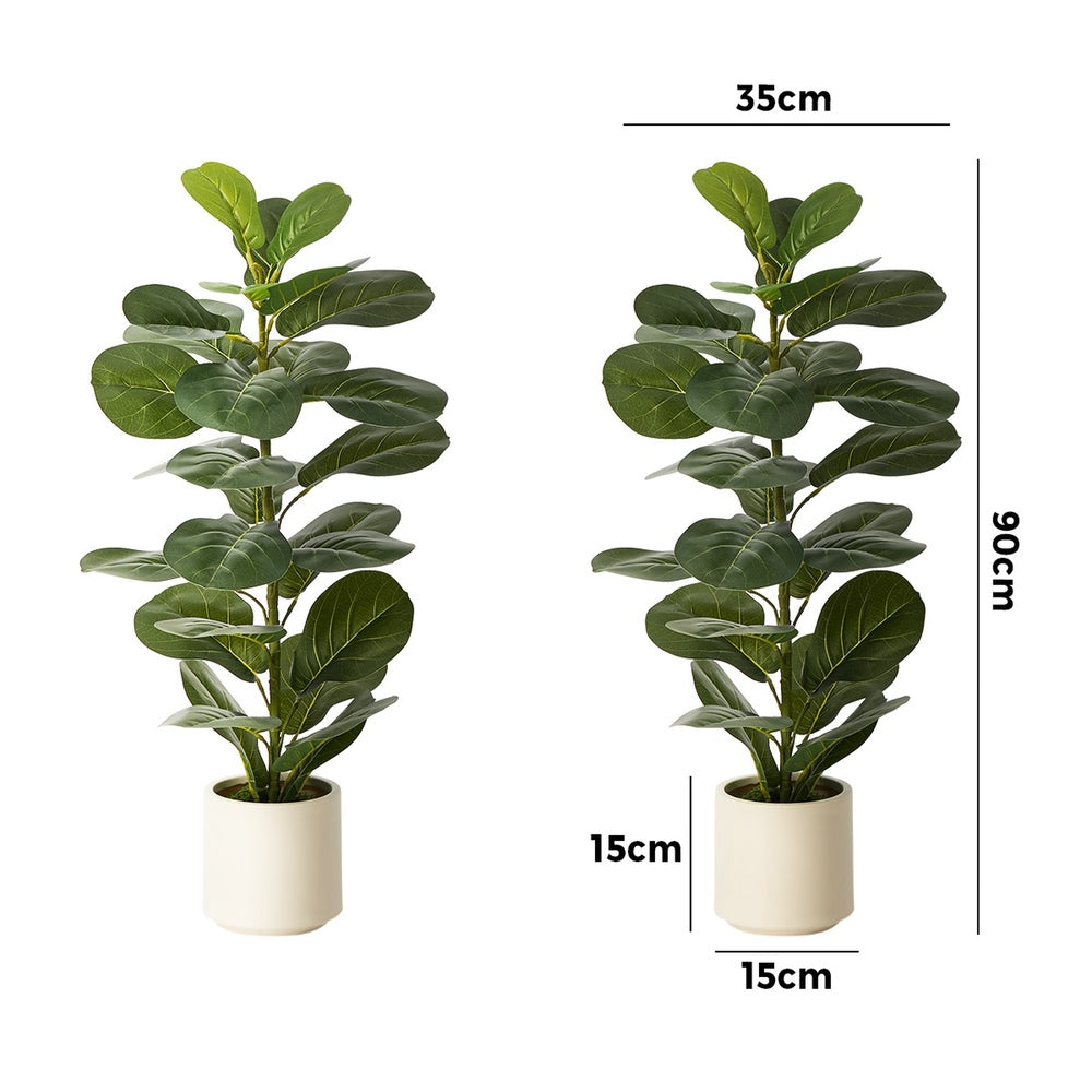 Faux Fiddle Leaf Fig Tree 90cm