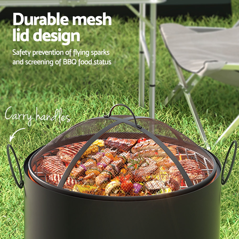Deep Bowl Fire Pit BBQ Portable Outdoor Fireplace for Garden Patio | Fire Pits - photo 6