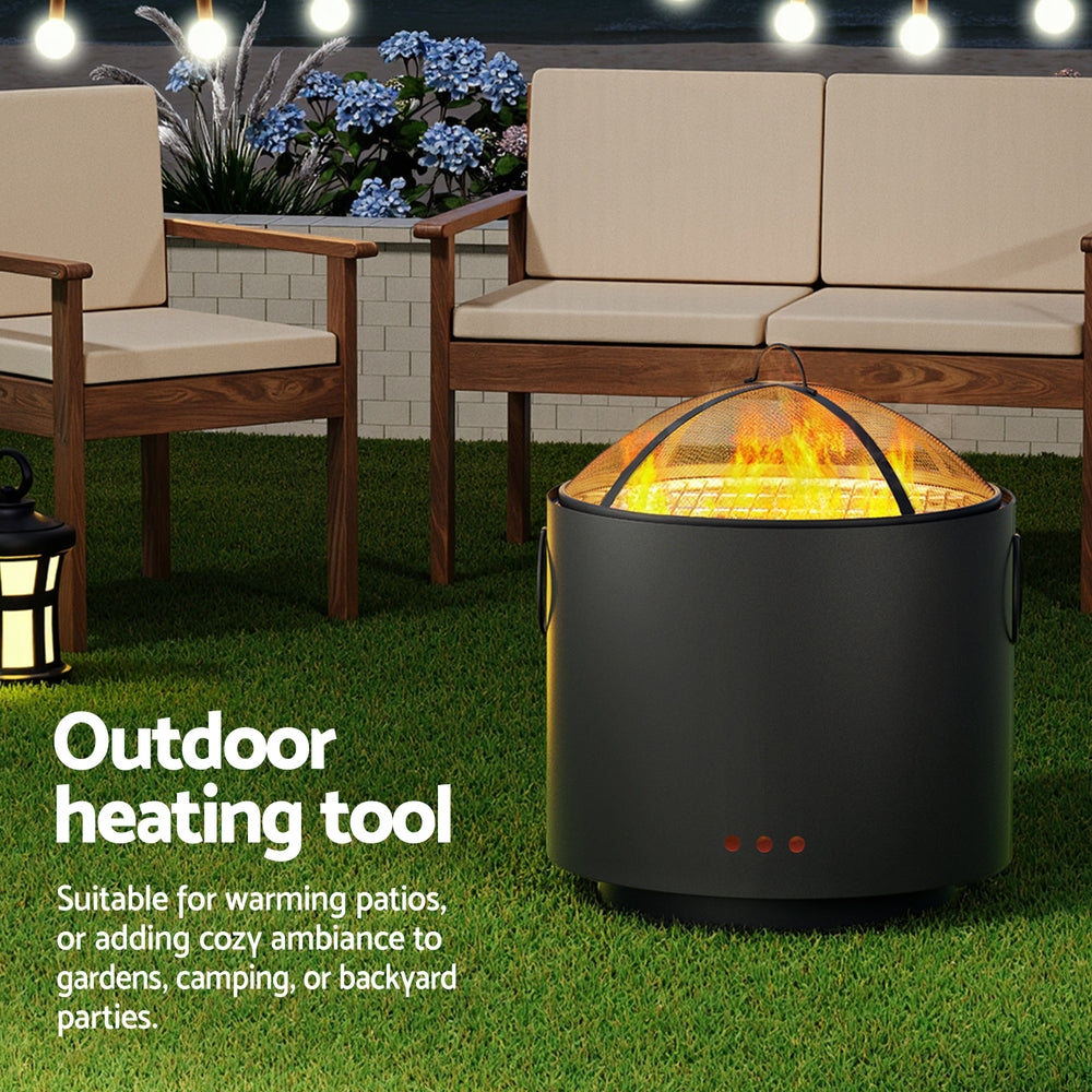Deep Bowl Fire Pit BBQ Portable Outdoor Fireplace for Garden Patio, Fire Pits - photo 7