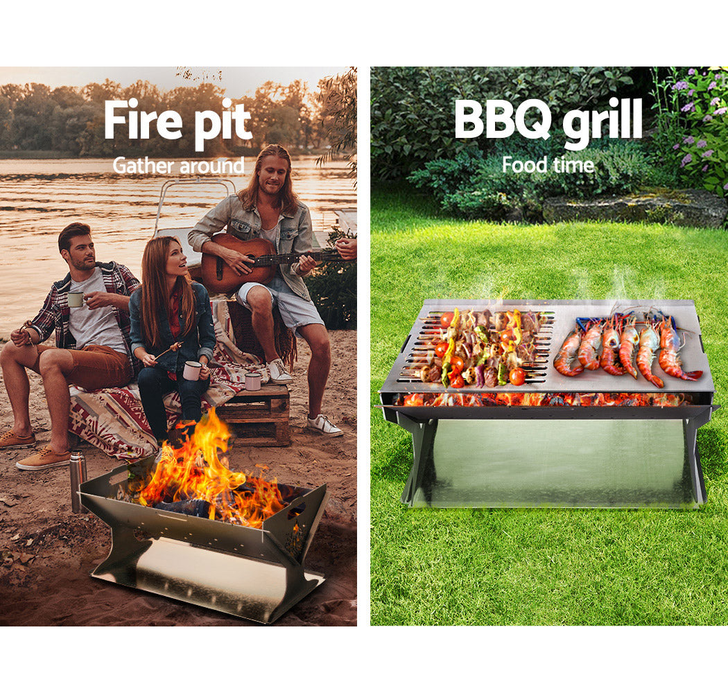 Fire Pit Bbq Grill Steel