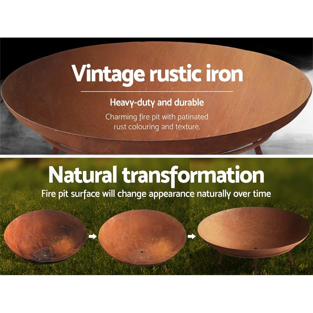 Fire Pit Cast Iron Rustic 60Cm | 60Cm