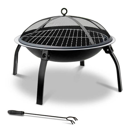 Fire Pit Bbq Charcoal Smoker Portable Outdoor Camping Pits