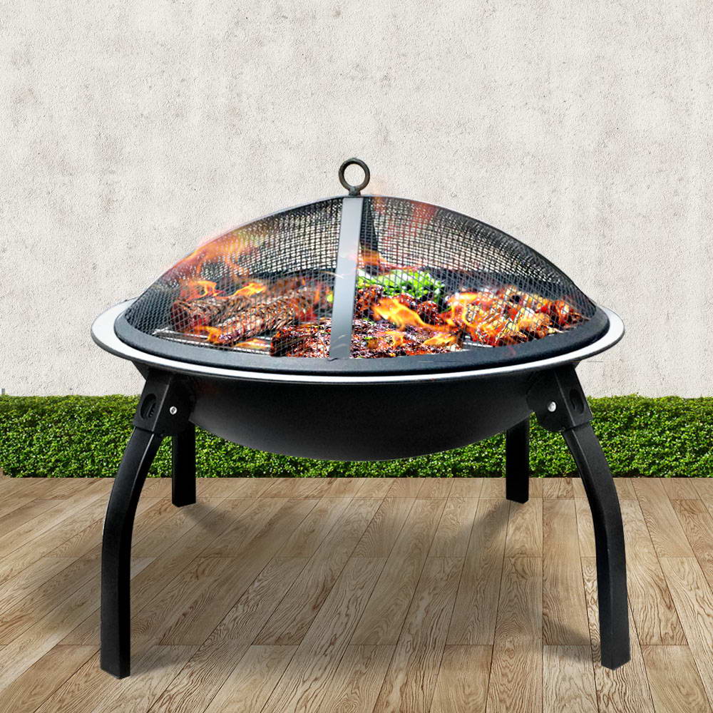 Fire Pit Bbq Charcoal Smoker Portable Outdoor Camping Pits
