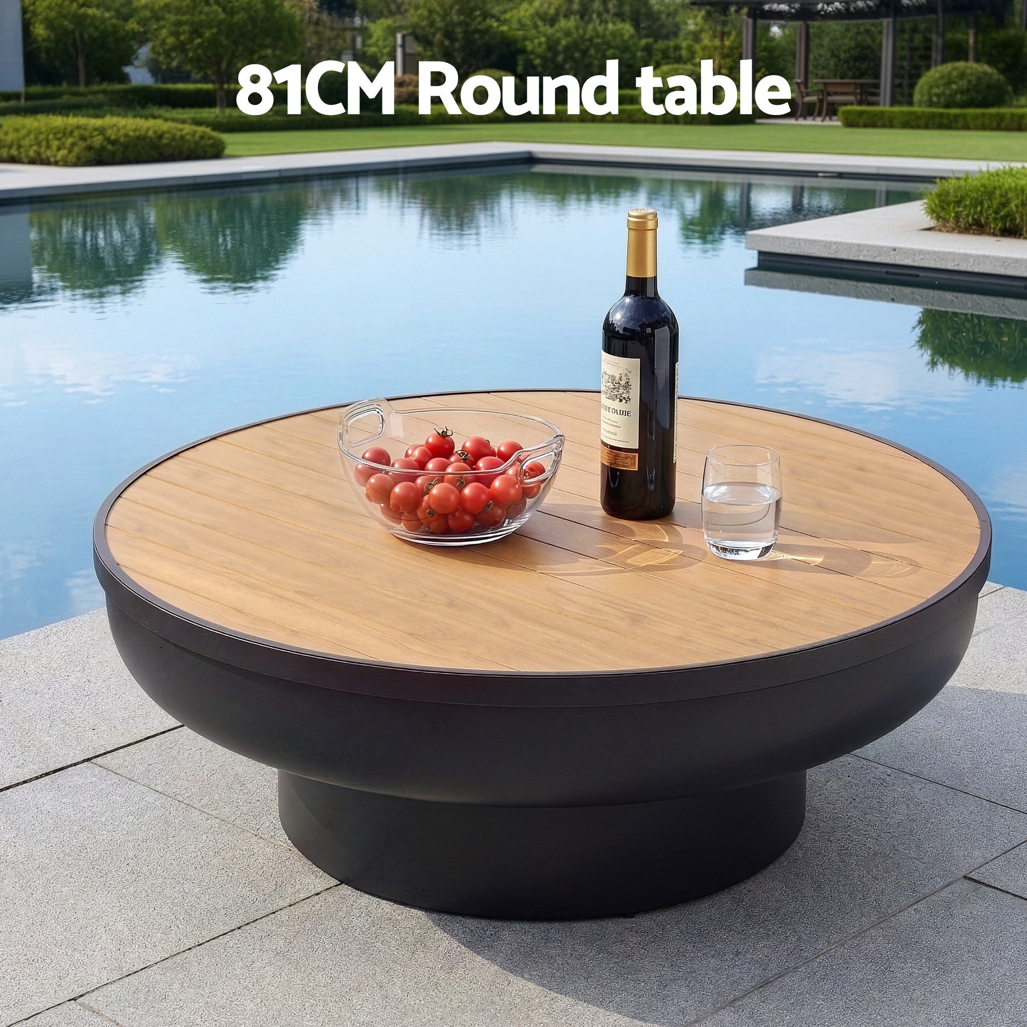 Fire Pit Table 3-in-1 Wood Burning BBQ Grill Round Patio Table