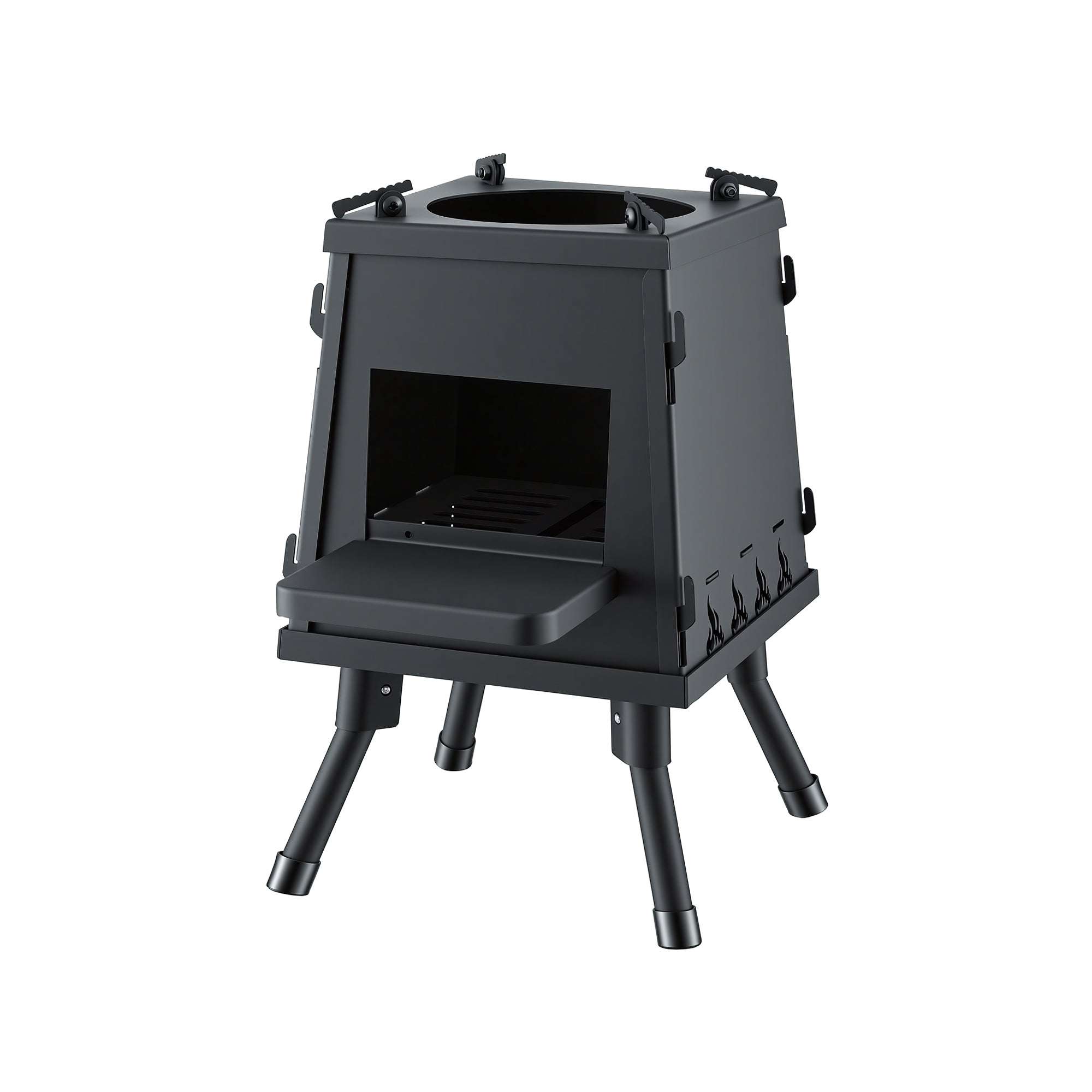 Portable Fire Pit BBQ Stove Outdoor Camping Wood Charcoal Cooking Grill
