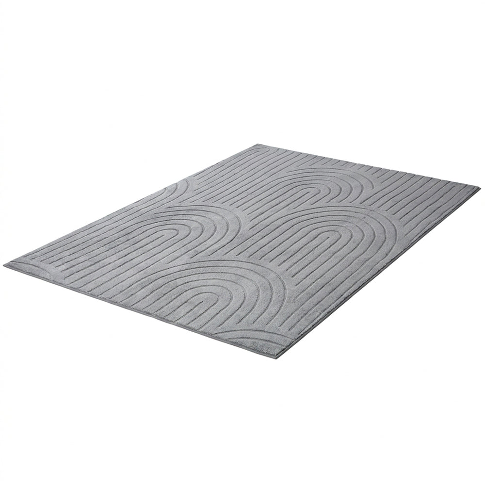 Geometric Jacquard Rug 200x290cm Grey | Simpledeals