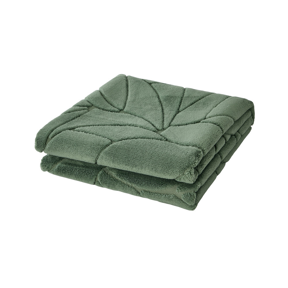Green Leaf Jacquard Rug Soft 200x290cm