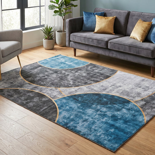 Geometric Washable Rug 160x230cm Low Pile | Simpledeals