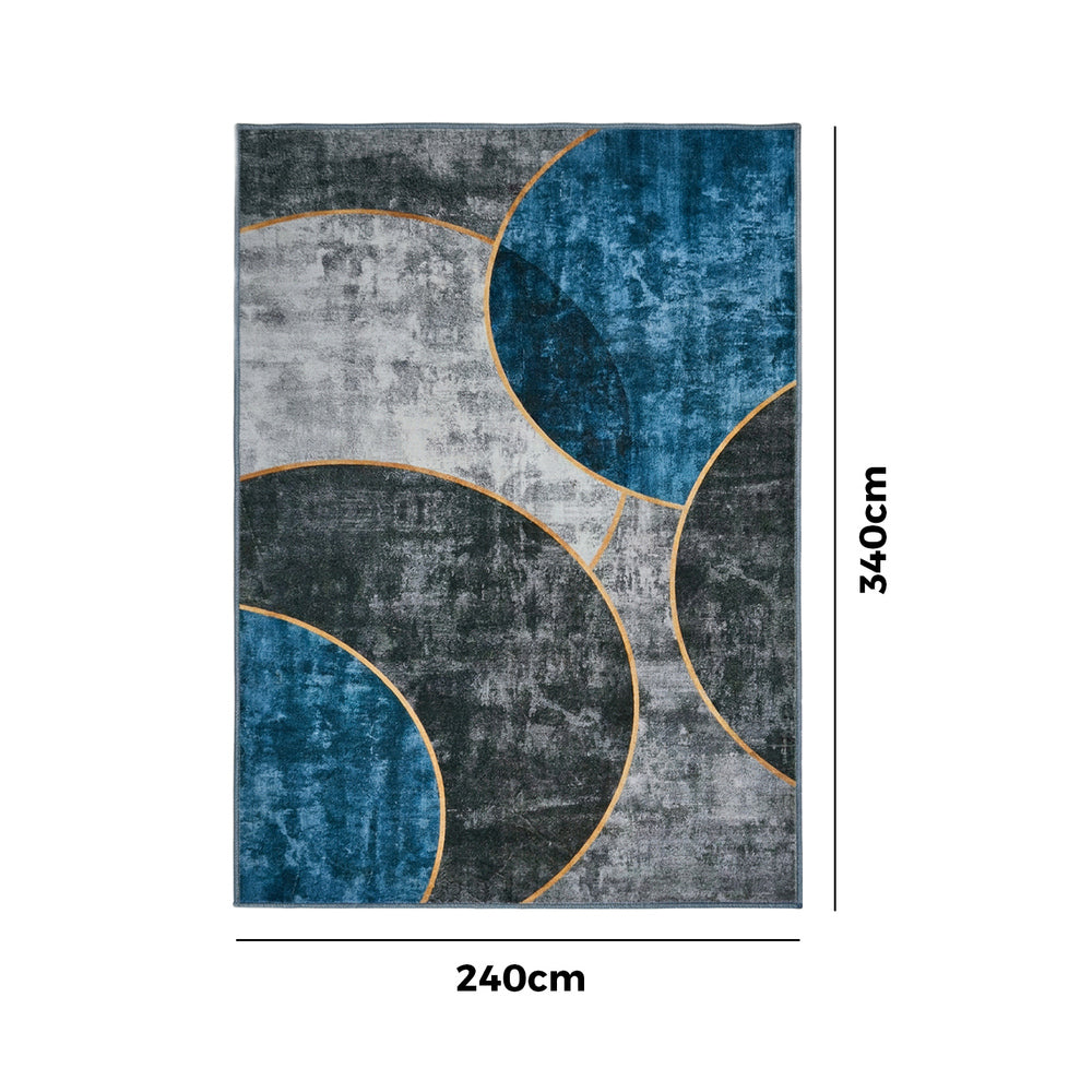 Oikiture Geometric rug 240x340cm, rear view