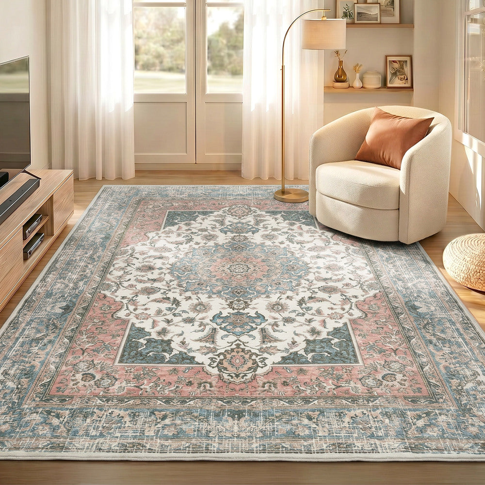 Oikiture Vintage Persian rug 200x290cm, rear view