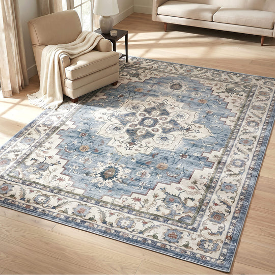 Blue Persian Rug Washable 160x230cm | Simpledeals