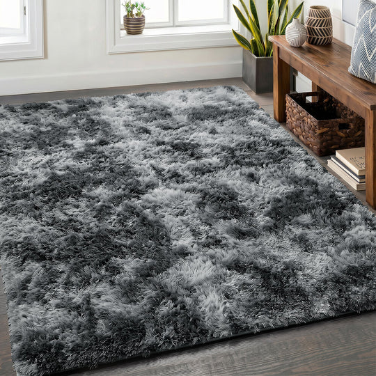 Grey Shaggy Rug 200x290cm Plush Velvet | Simpledeals