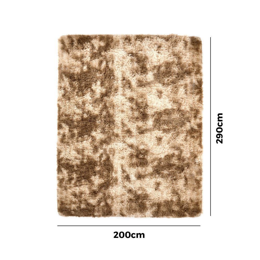 Taupe Shaggy Rug Anti Slip 200x290cm