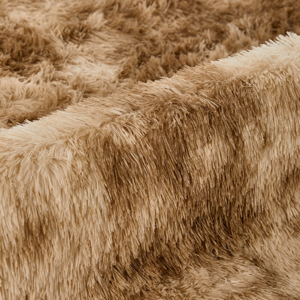Taupe Shaggy Rug Anti Slip 200x290cm