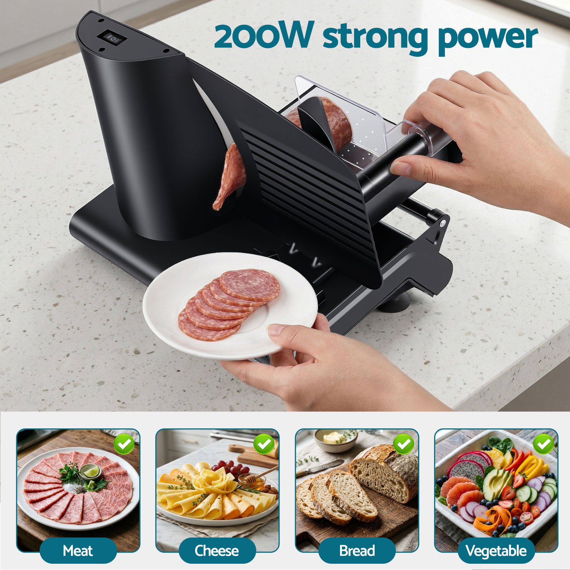 Devanti 200W Meat Slicer Food Slicer | Simpledeals