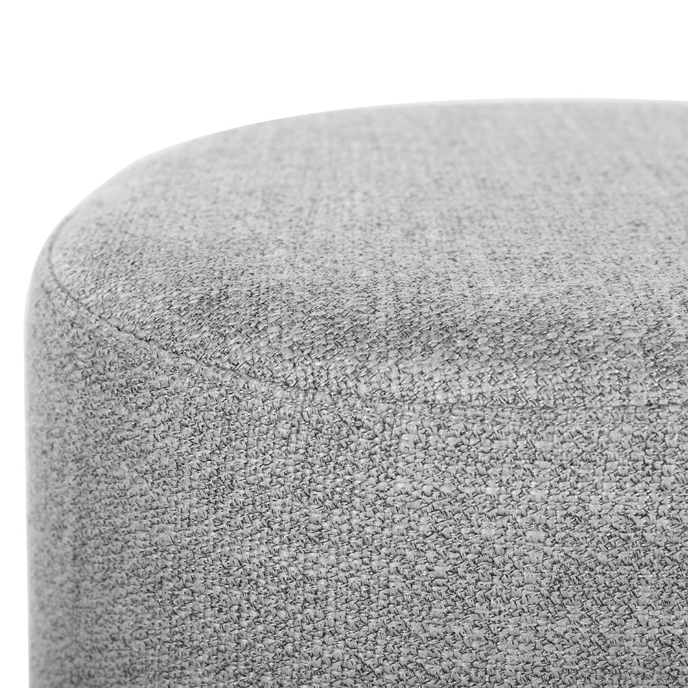 Eest Padded Seat - Ottoman Foot Stool Square Linen Grey