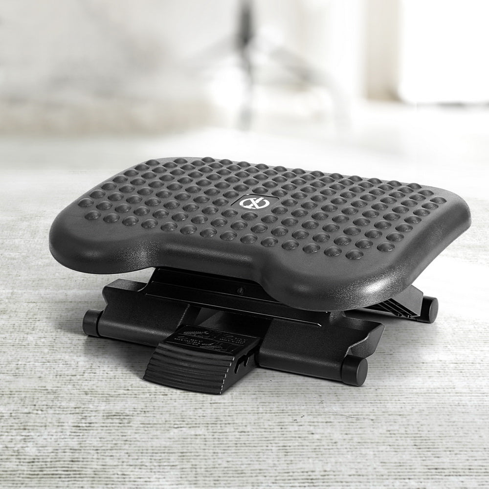 Foot Rest Stool Office Under Desk Angle Adjustable Footrest Massage Black