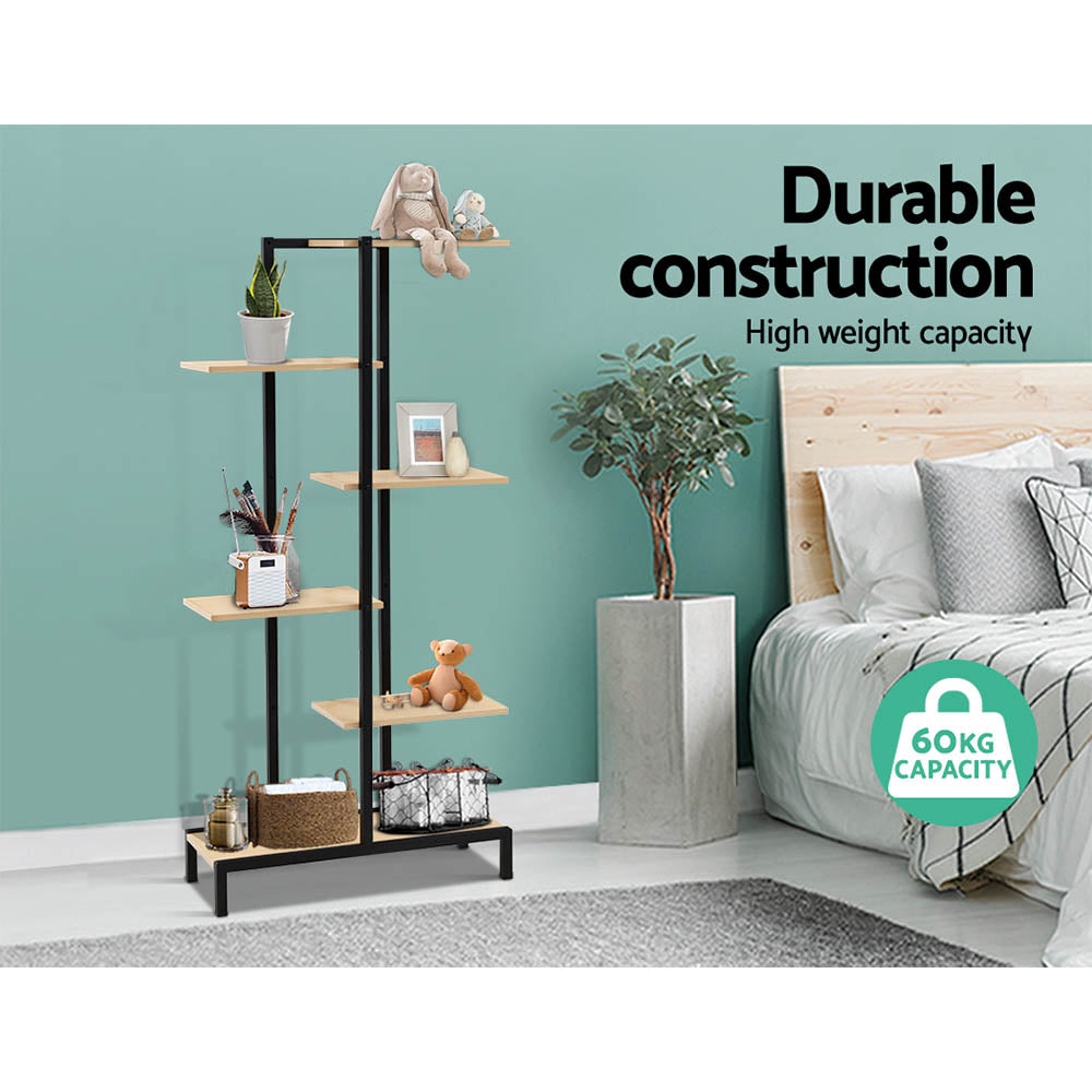 6 Tier Metal Plant Stand Zigzag Flower Pot Shelf Organizer