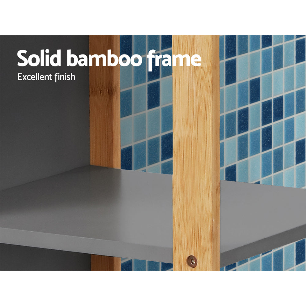 Bathroom Cabinet 115Cm Bamboo Shelf