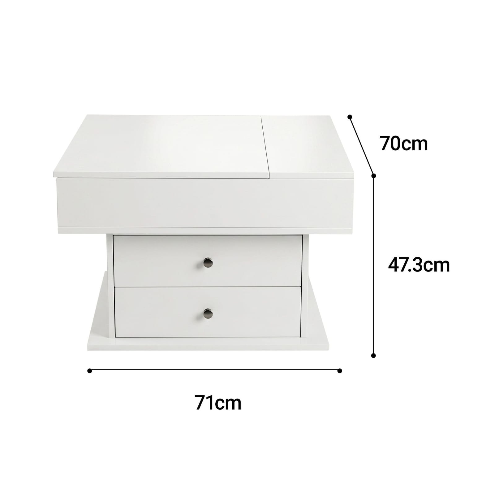 Lift Top Coffee Table Hidden Storage White | Simpledeals