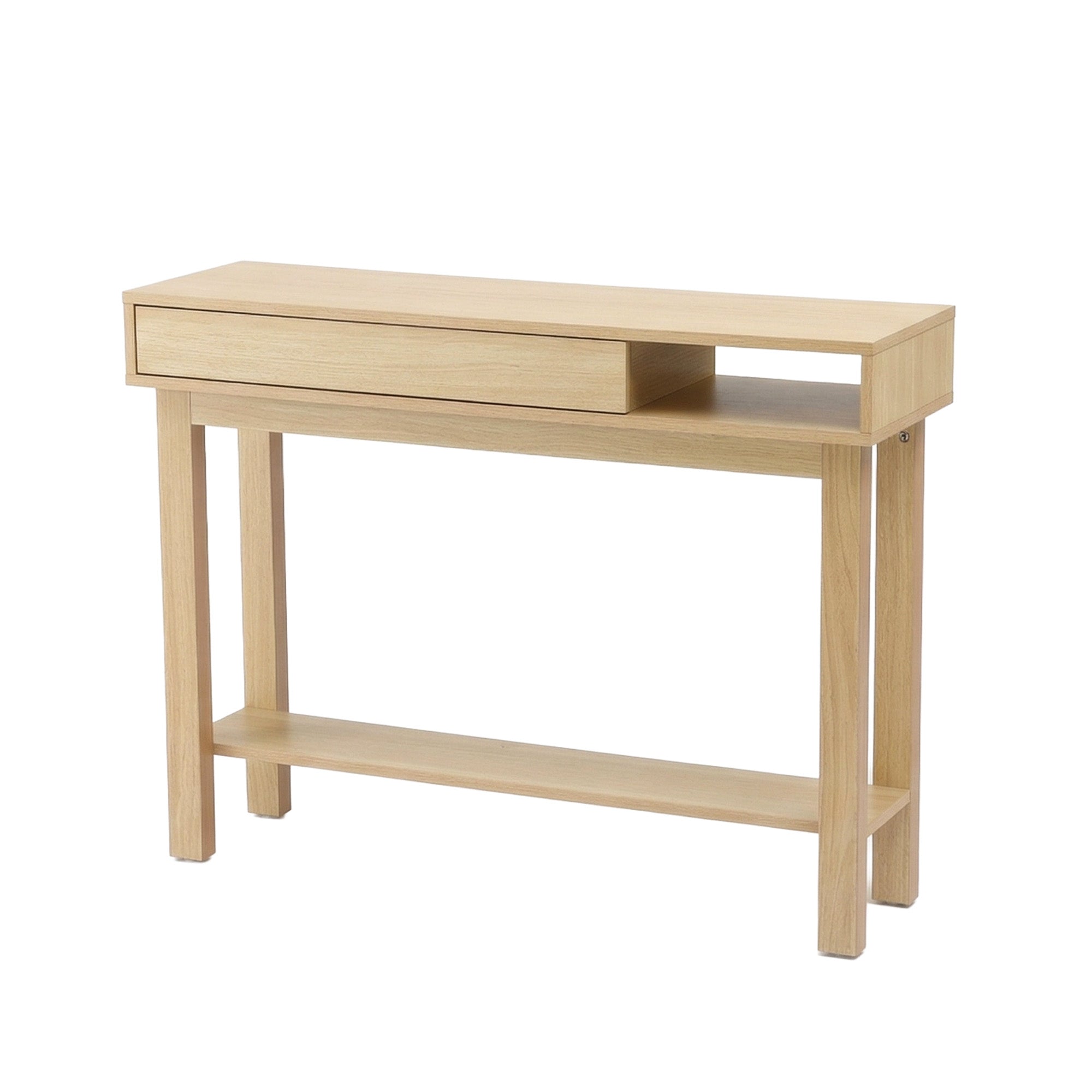 Console Table Hallway Drawer Shelf 100cm Pine | Simpledeals