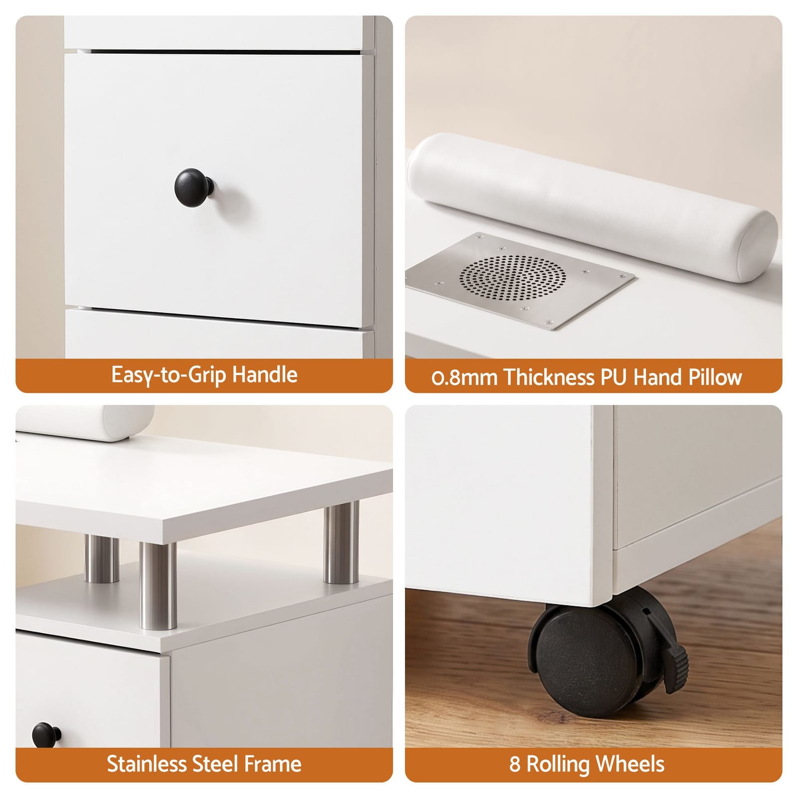 Nail Desk With Dust Collector 108x40x79cm