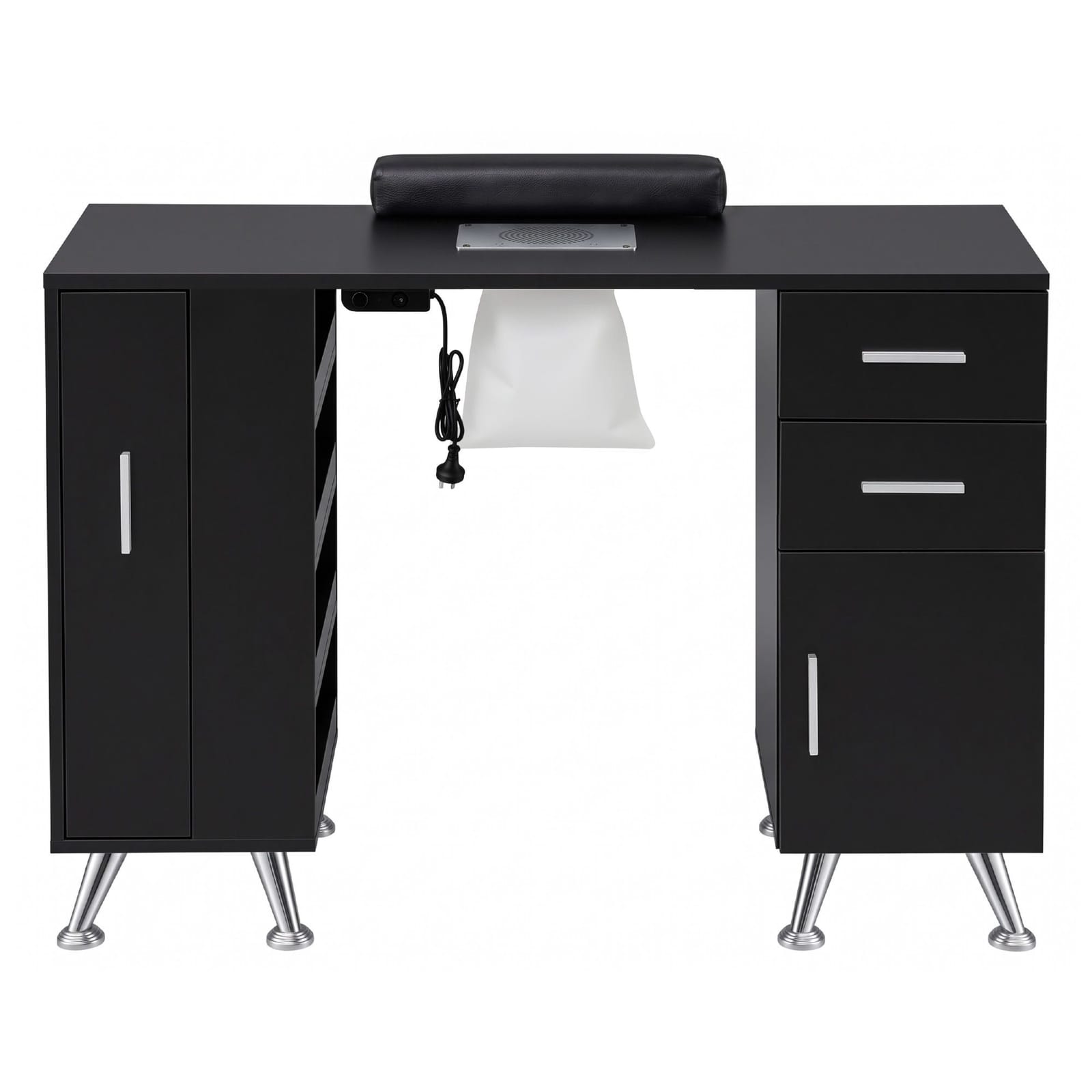 Nail Desk Table Black 108x45x77cm