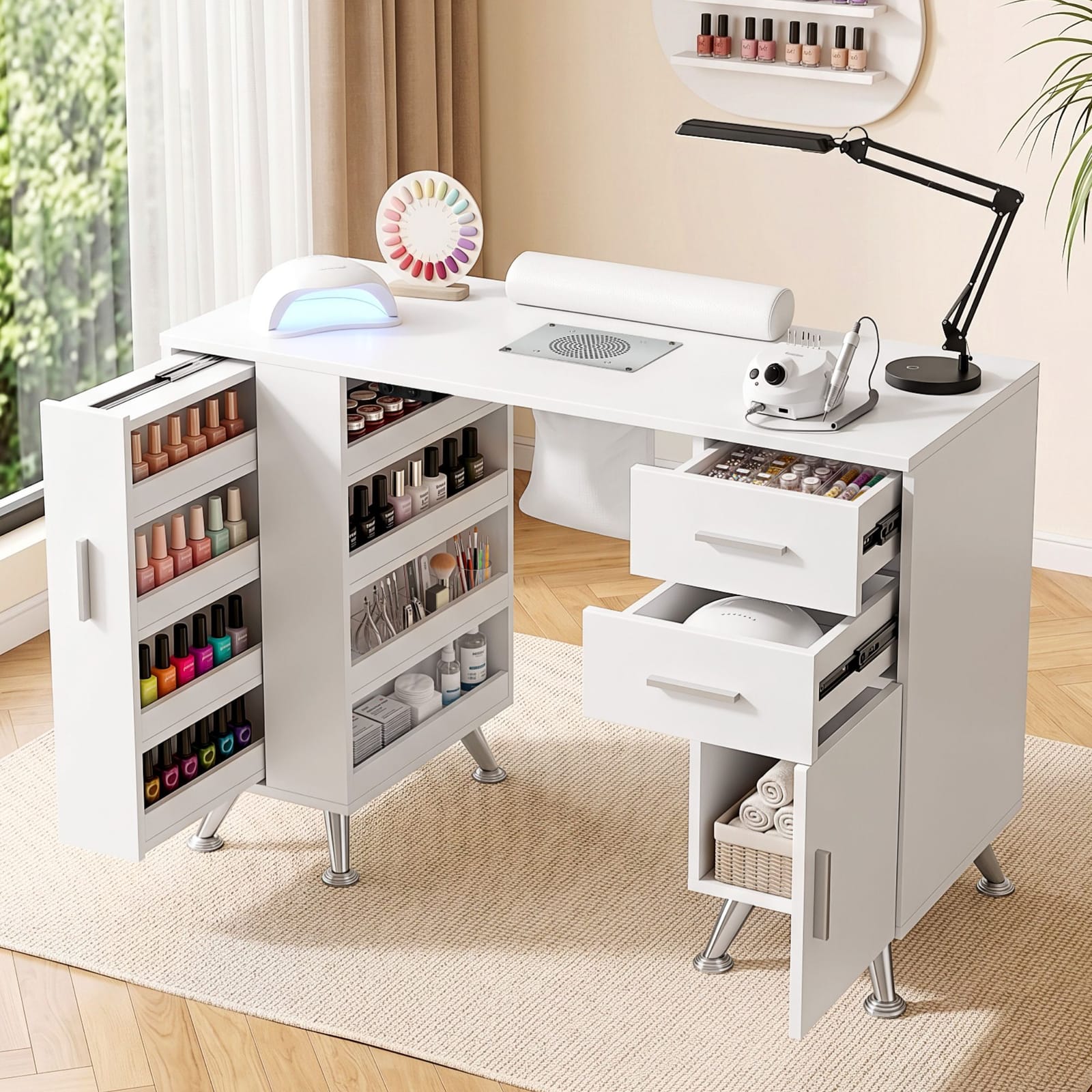 Nail Table With Dust Collector 108x45x77cm