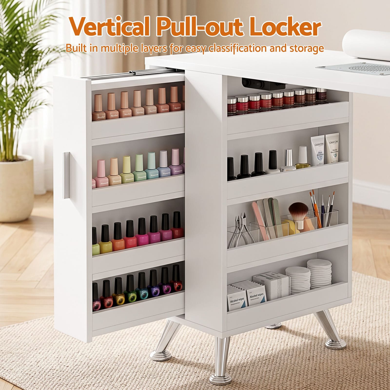 Nail Table With Dust Collector 108x45x77cm