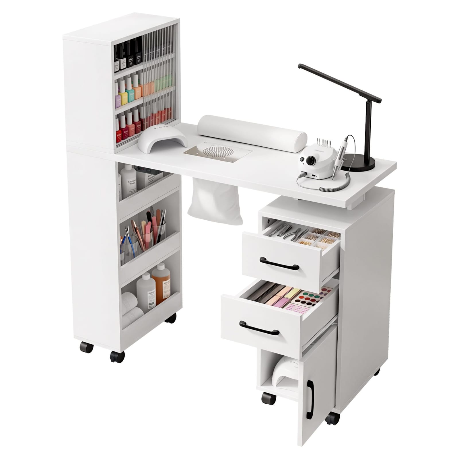 Manicure Table With Dust Collector 106x41.5x121cm