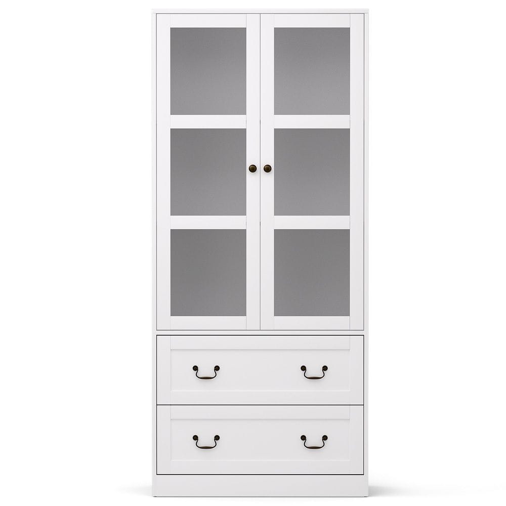 Buffet Sideboard White Hutch 80x40x180cm