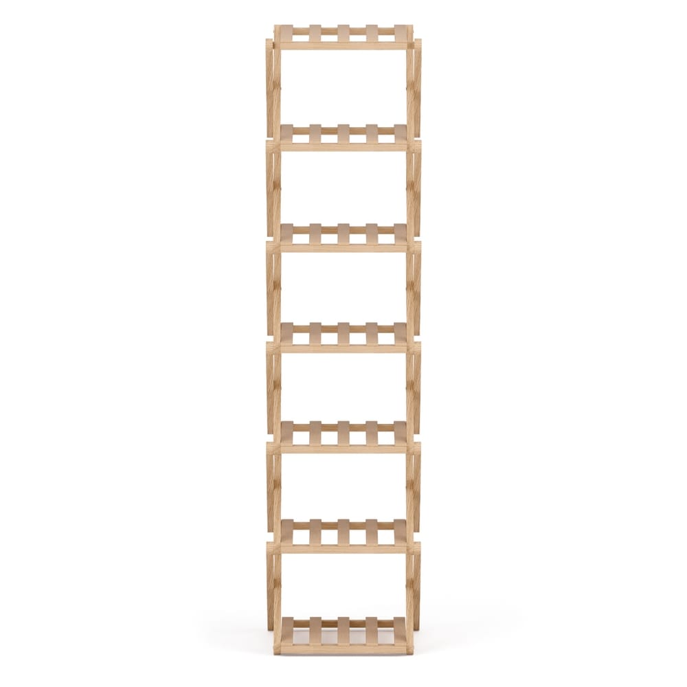 Bamboo 7 Tier Foldable Shoe Rack 26x25.5x104cm