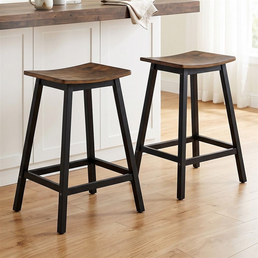 Industrial Bar Stools Brown 50x39x65cm