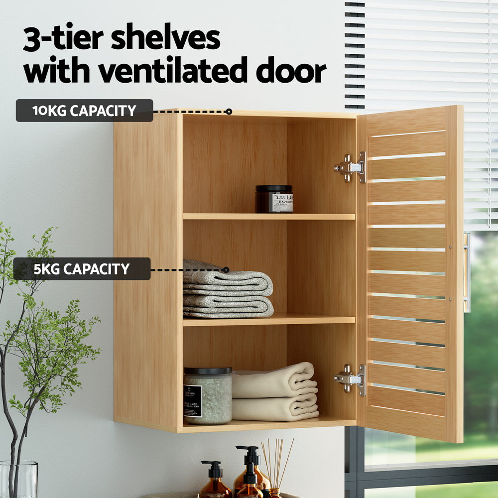 Bathroom Storage Cabinet 70cm Medicine 2 Tier Shelf Wall Mounted