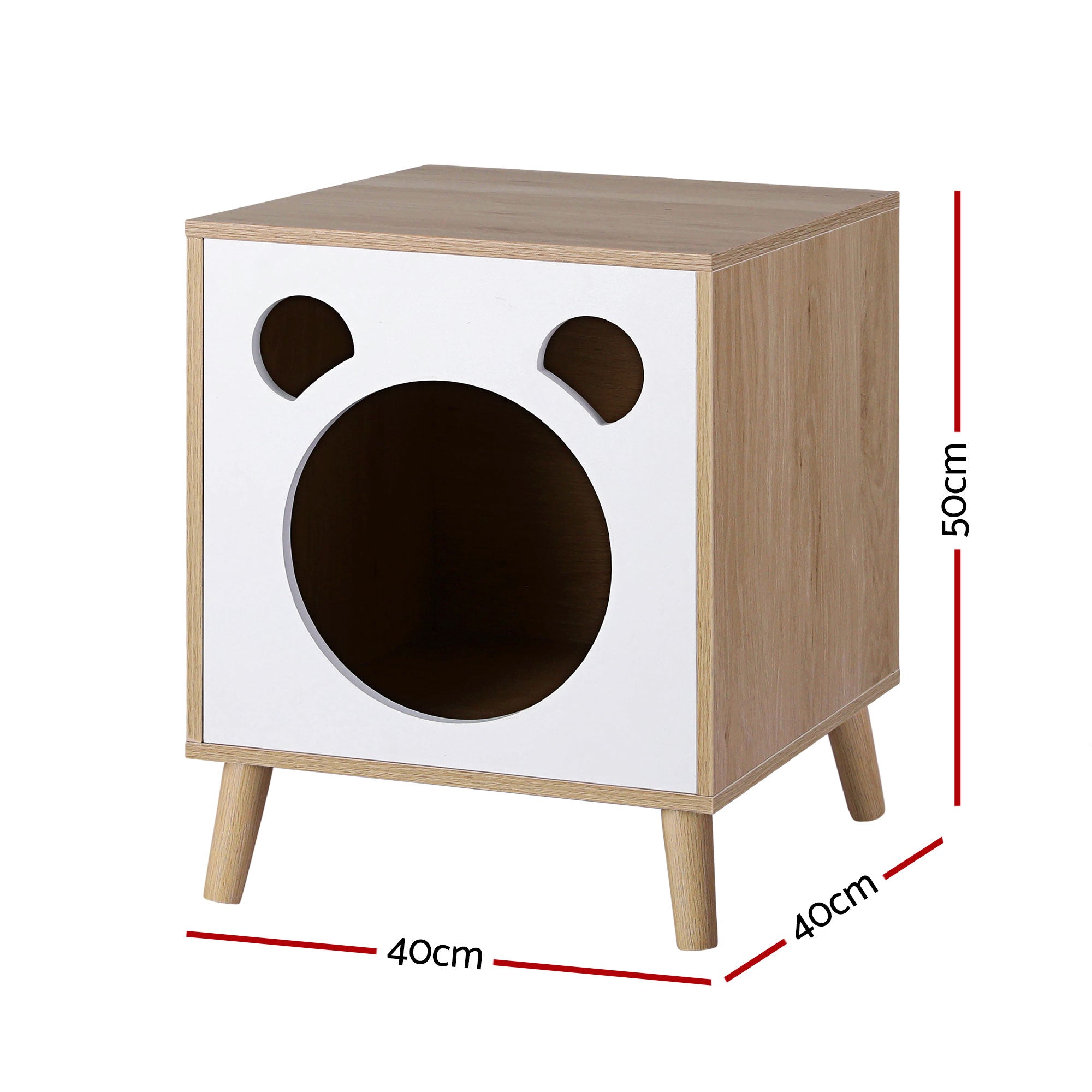 Cat Nest Bedside Table Solid Wood Legs | Simpledeals
