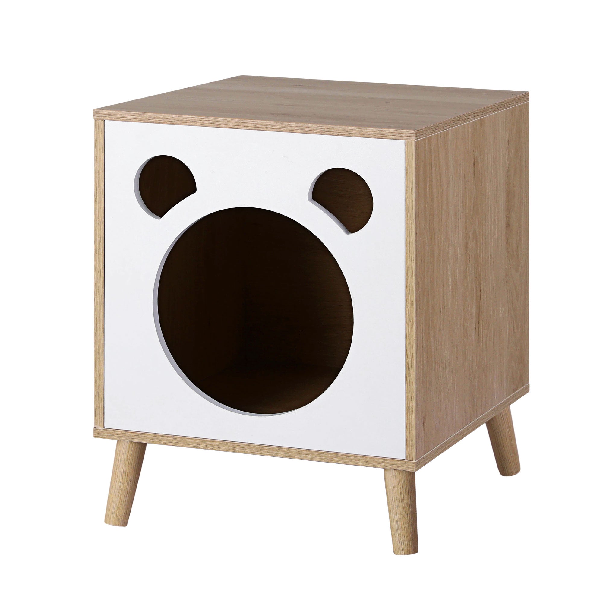 Cat Nest Bedside Table Solid Wood Legs | Simpledeals