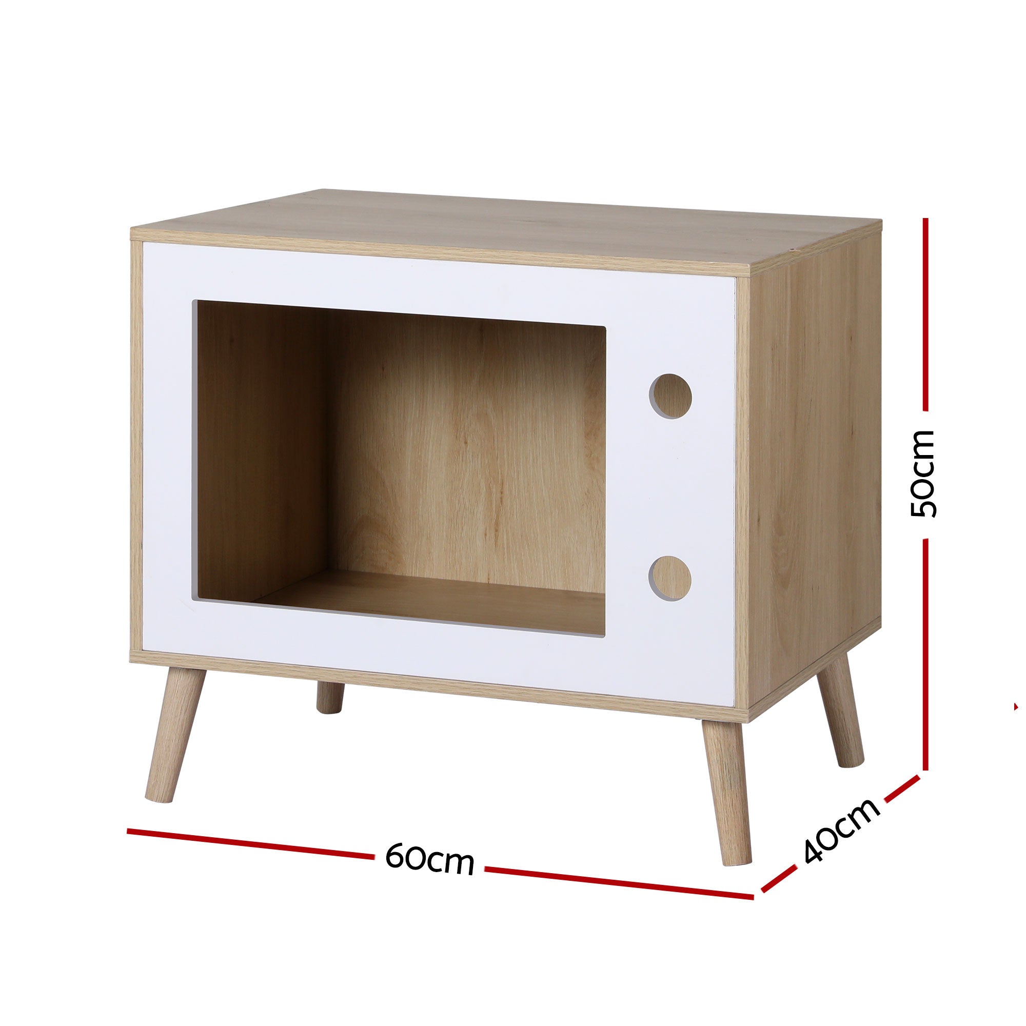 Cat Nest Bedside Table Solid Wood 60cm | Simpledeals