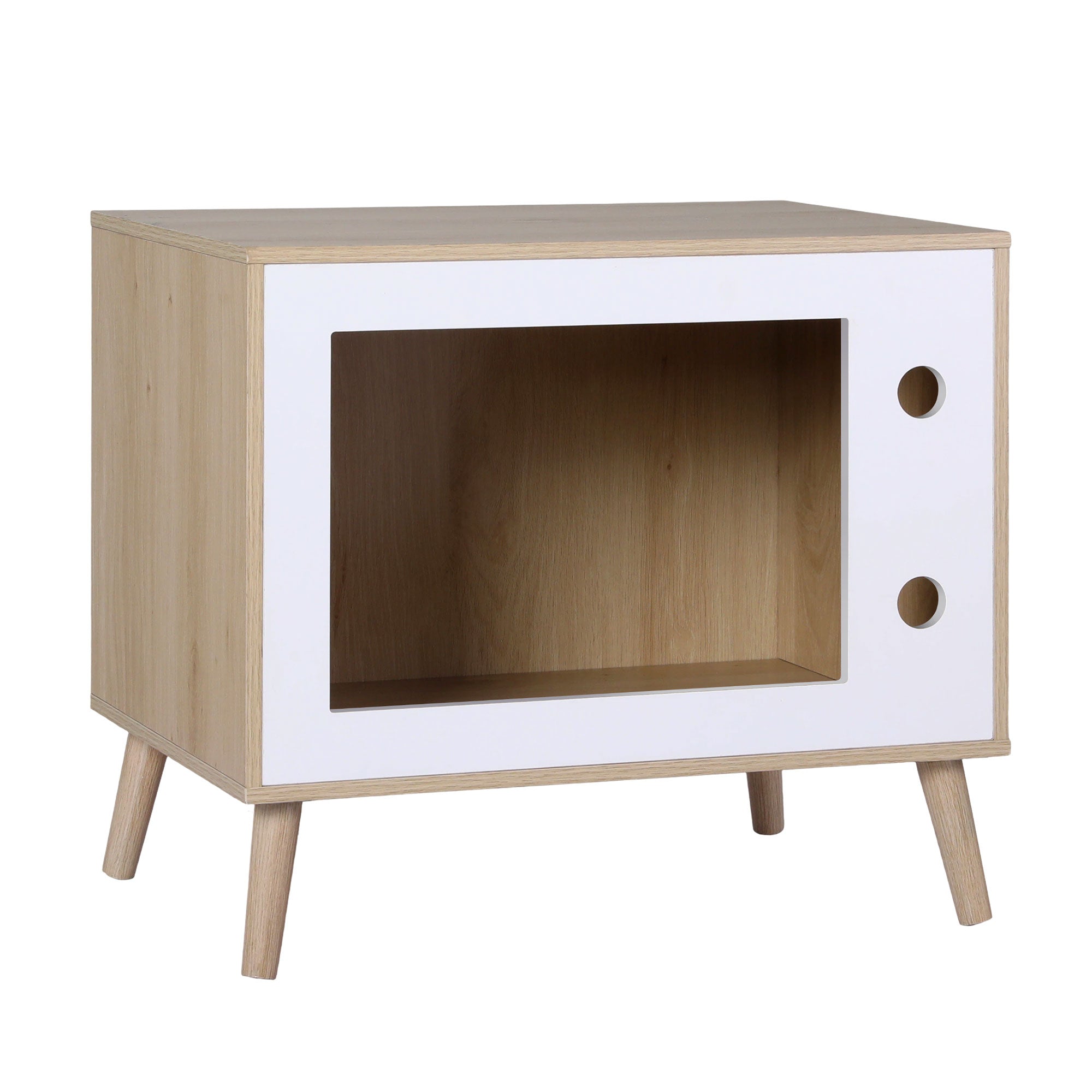 Cat Nest Bedside Table Solid Wood 60cm | Simpledeals