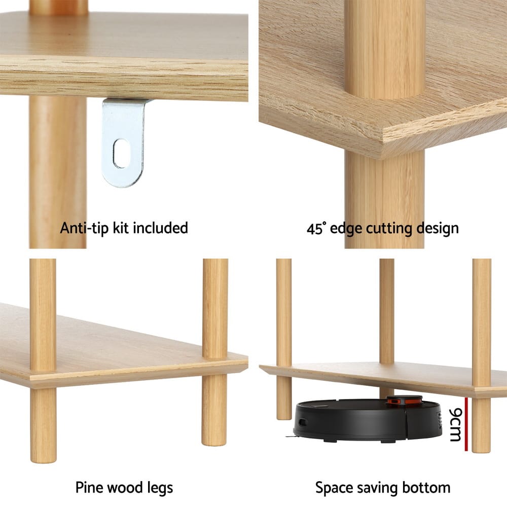 5 Tier Bookcase Shelf Unit 80x30x150cm