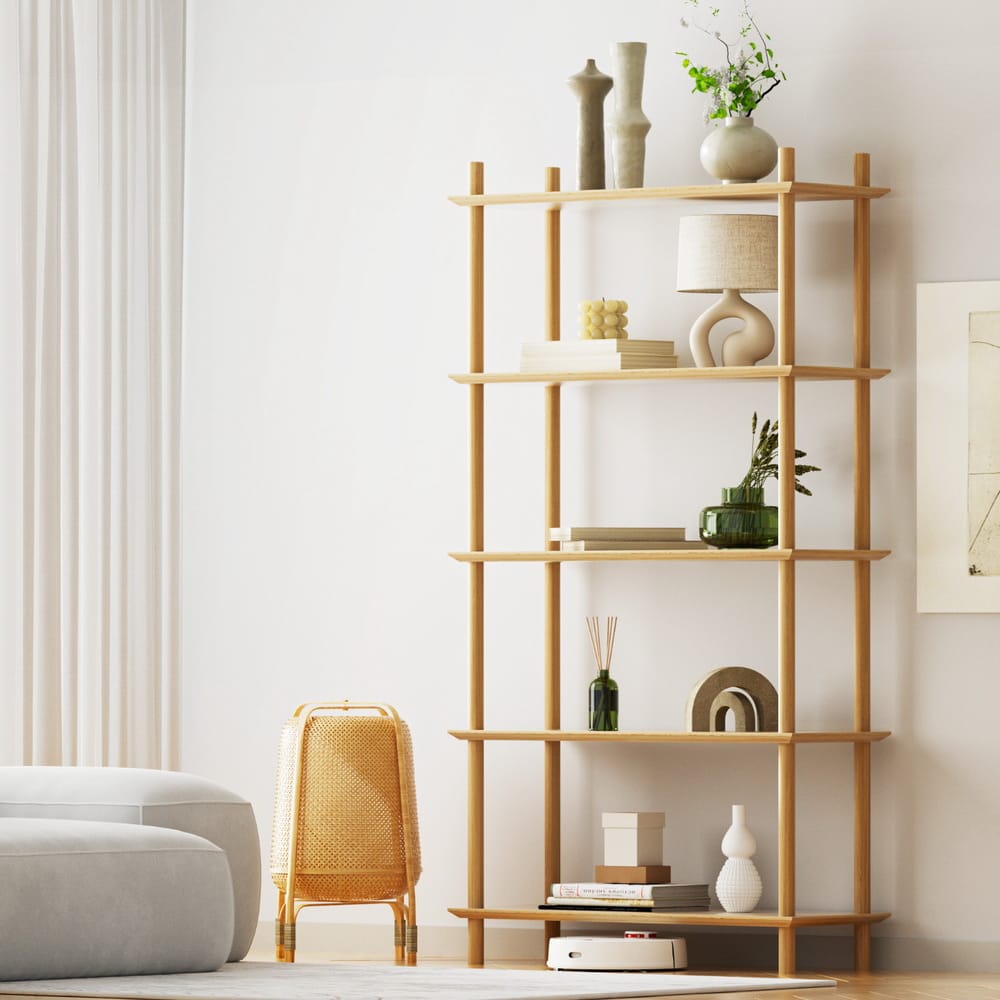 5 Tier Bookcase Shelf Unit 80x30x150cm