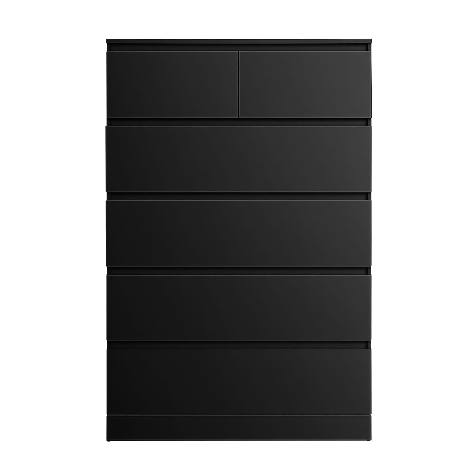 Tall Chest Of Drawers Black 80x40x121cm