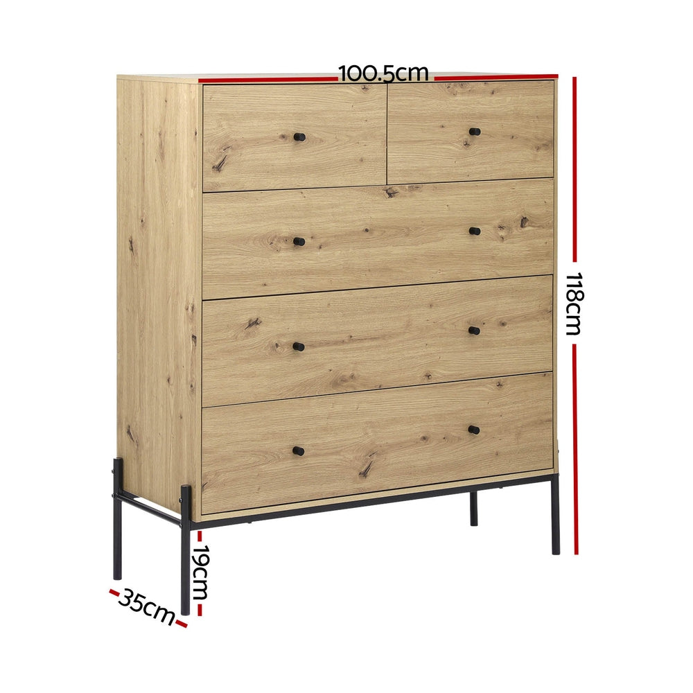 5 Chest Of Drawers - Arno Pine