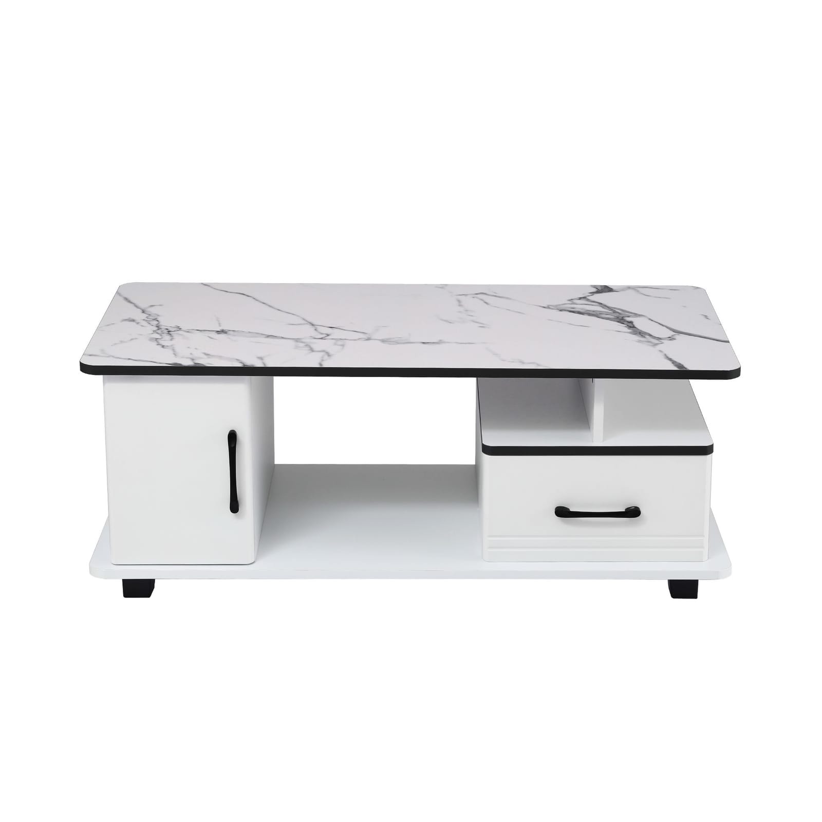 Marble Coffee Table Storage Drawer Cabinet | Simpledeals
