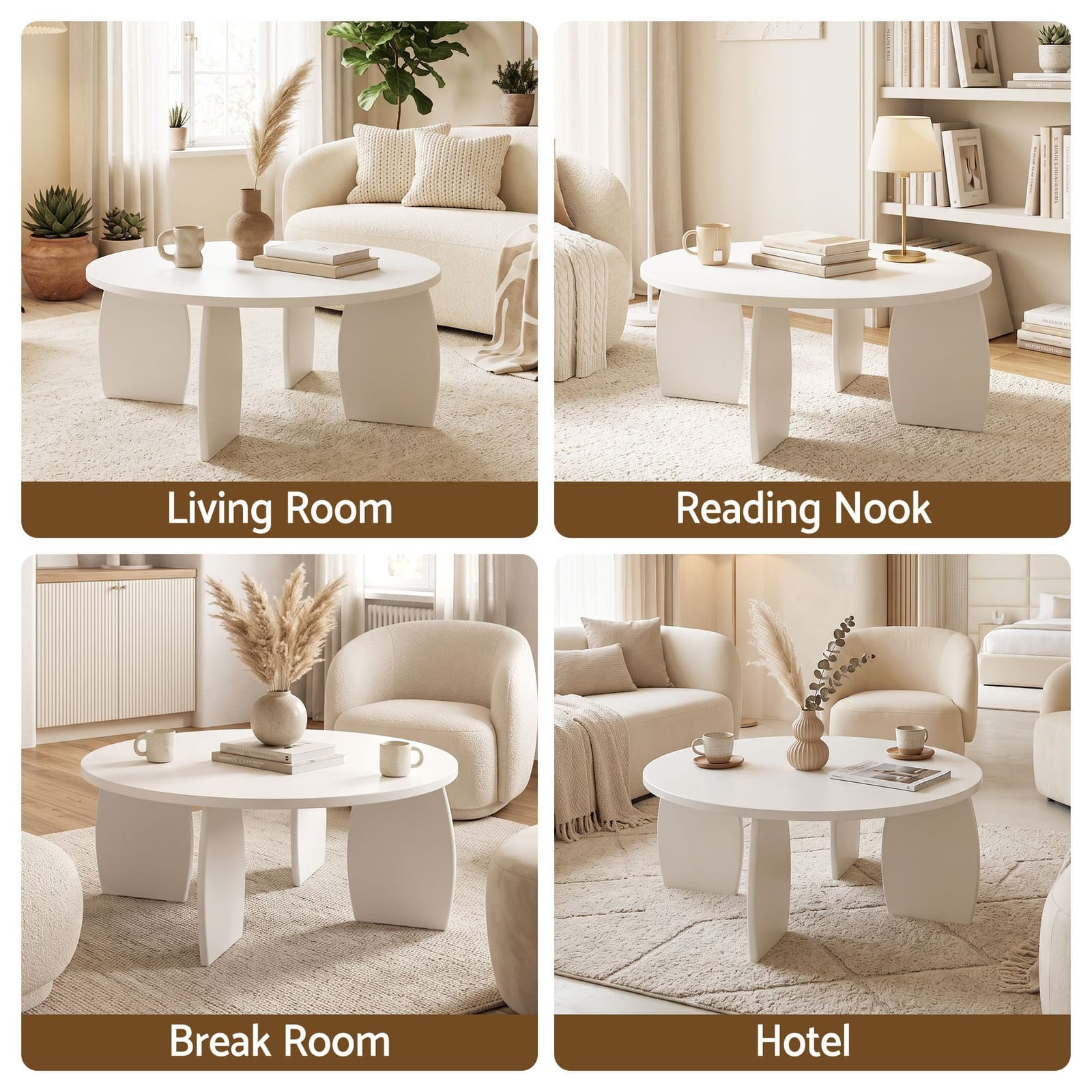 Round Coffee Table High Gloss 78x35cm